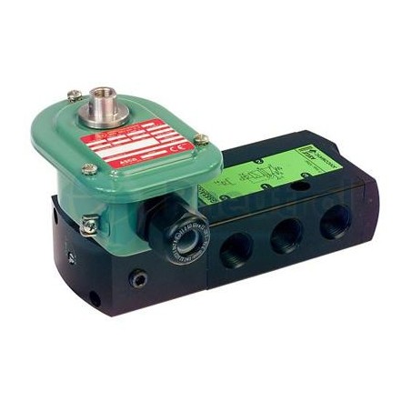 ASCO EF8551H317 - G1/4, 5/2 Solenoid, Air Piloted, Spring Return Valve (monostable)