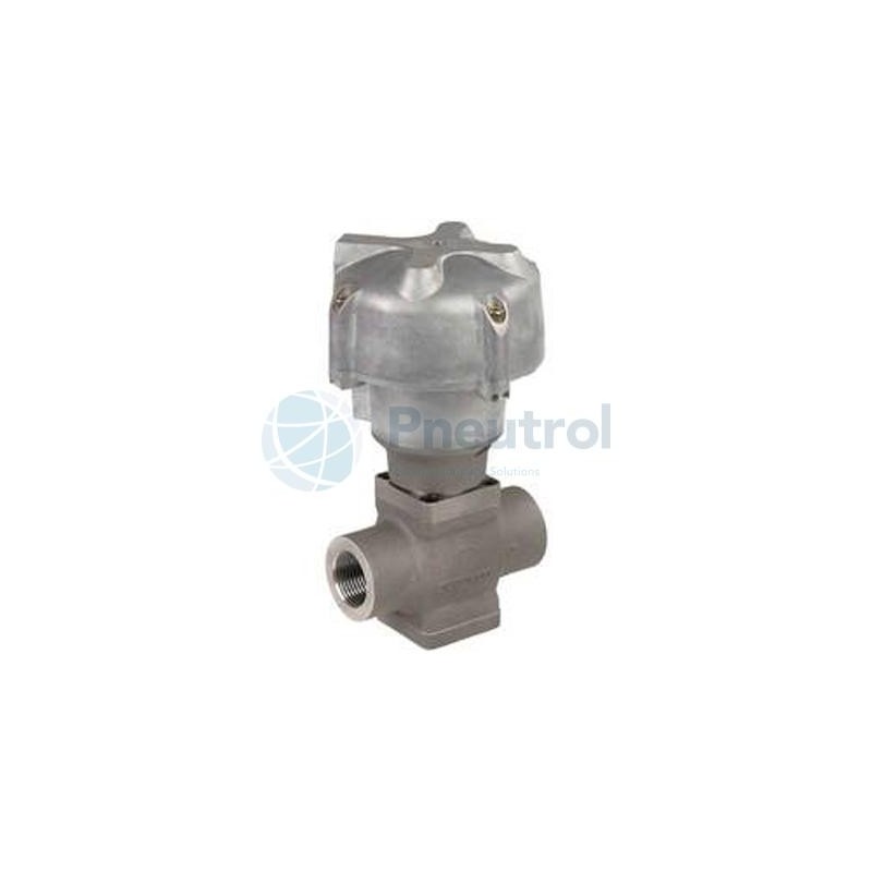 ASCO E298A007 - G1/2, NO, DN15, Operator Diameter 80mm, Series E298 Pressure Operated Stainless Steel Valves