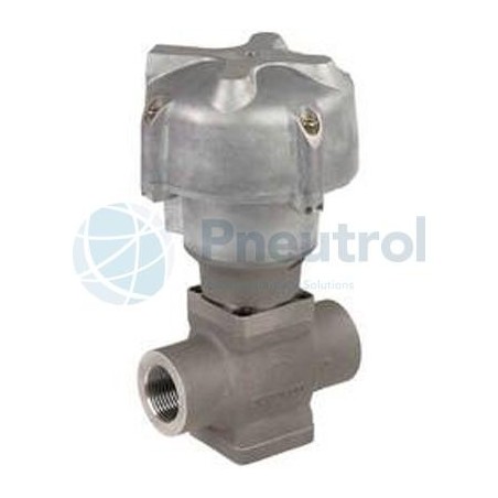 ASCO E298A007 - G1/2, NO, DN15, Operator Diameter 80mm, Series E298 Pressure Operated Stainless Steel Valves