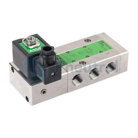 ASCO EF8553G321 - G1/2, 5/2 Stainless Steel Solenoid, Air Piloted, Spring Return Valve (monostable)