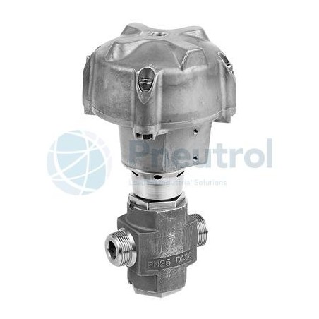 ASCO R298B613 - 2/2 NO, M25x1.5, G1/8 Pilot Connection, Stainless Steel Body, PEEK , Series R298 Pressure Operated Valve