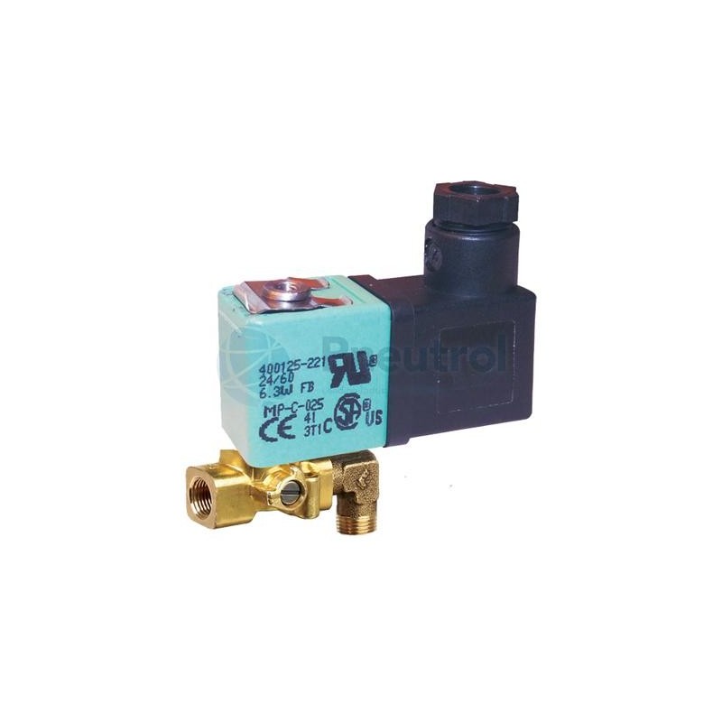 ASCO SCG356B059VMS.115/50-120/60 - 2/2 NC, G1/8, Brass Body, FPM Seal, Series 356 Pilot Pressure Operated Pilot Valves