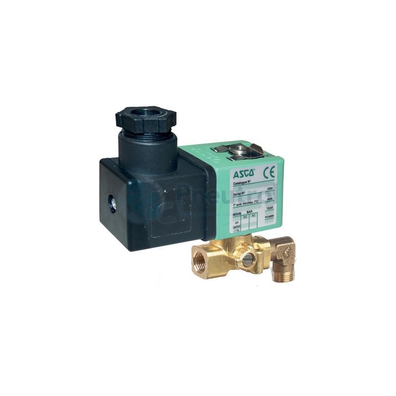 ASCO SCG356B469VMS.115/50 - 2/2 NC, G1/4, Brass Body, FPM Seal, Series 356 Pressure Operated Pilot Valves