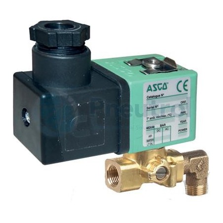 ASCO SCG356B469VMS.115/50 - 2/2 NC, G1/4, Brass Body, FPM Seal, Series 356 Pressure Operated Pilot Valves