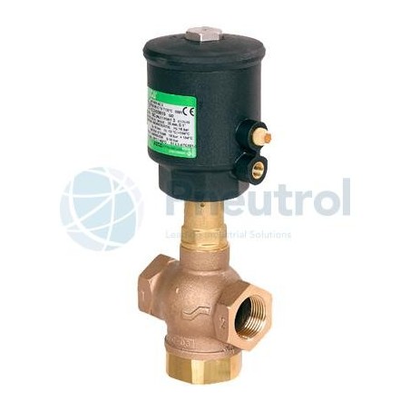 ASCO E390A016 - 3/2 NC, G1 1/4, Bronze Body, PTFE Seal, Entry Under Disc, Series E390 - ASCO Pressure Operated Piston Valves