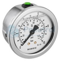 AVENTICS - R412010130 - Pressure gauge, Series PG1-GLY (PG1-ROB-R018-GLY-D63-P0-16 ROTE MAR 5BAR)