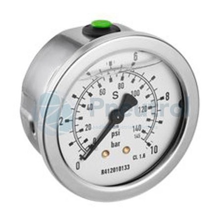 AVENTICS - R412010130 - Pressure gauge, Series PG1-GLY (PG1-ROB-R018-GLY-D63-P0-16 ROTE MAR 5BAR)