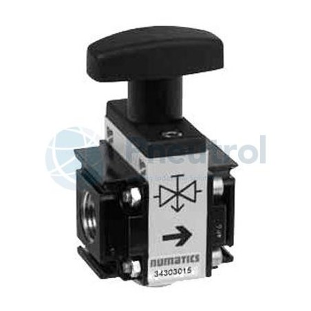 NUMATICS 34303228 - G1/4, 3/2, Modulair 112, Series 343 Manually Operated Isolation Valves