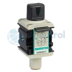 NUMATICS 34304017 - G1/8 Padlockable 3/2 Isolation Valve, Modulair 107