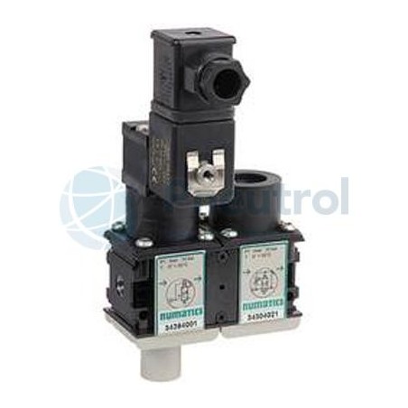 NUMATICS 34394110 - G1/4, 3/2, NC, with solenoid air operated 2/2 soft start device, Modular Type 112