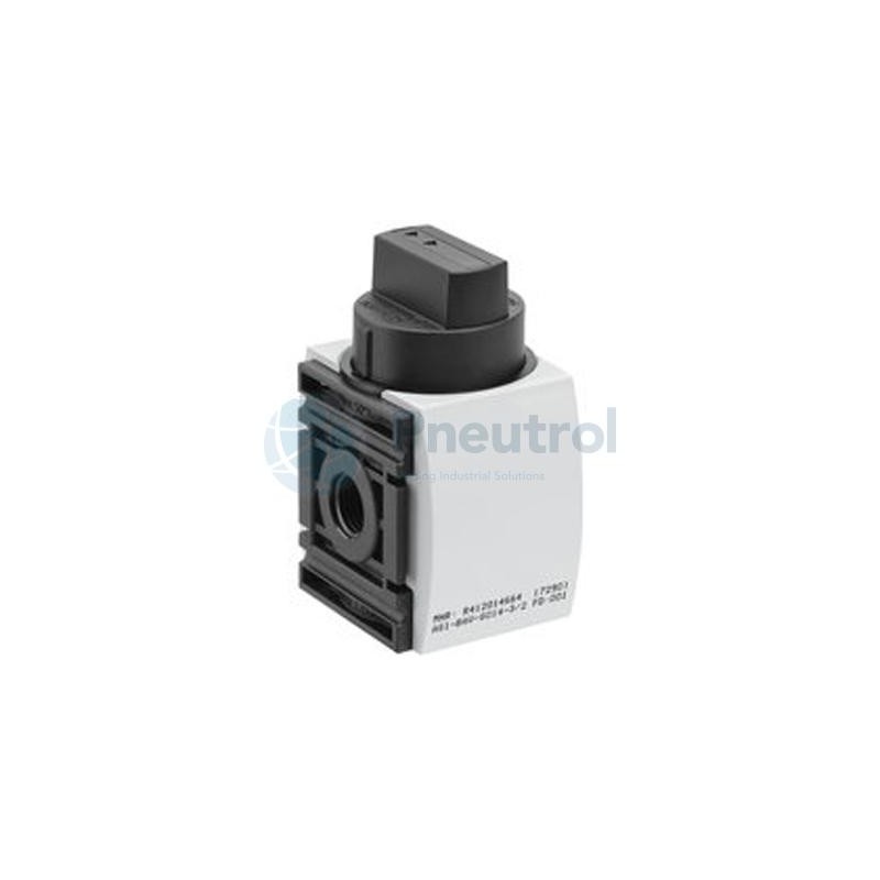 AVENTICS - R412014664 - 3/2-shut-off valve, mechanically operated, Series AS1-BAV (AS1-BAV-G014-3/2-MAN)