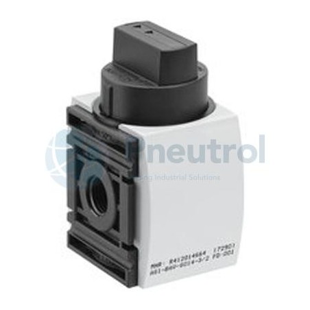 AVENTICS - R412014664 - 3/2-shut-off valve, mechanically operated, Series AS1-BAV (AS1-BAV-G014-3/2-MAN)