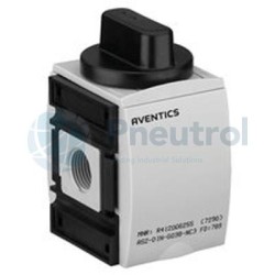 AVENTICS - R412006256 - 3/2-shut-off valve, mechanically operated, Series AS2-SOV-MAN (AS2-SOV-G014-MAN-4-ST)