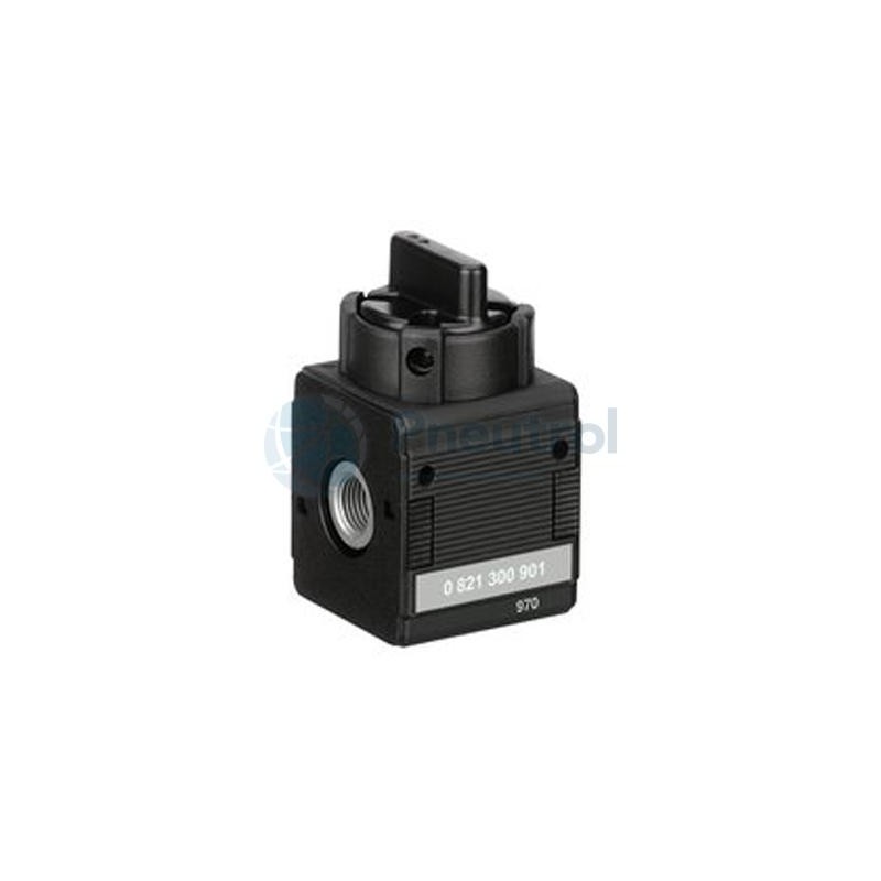 AVENTICS - 0821300982 - 3/2-shut-off valve, mechanically operated, Series NL4-BAV (NL4-BAV-G012-3/2NO-MAN-SS-2)