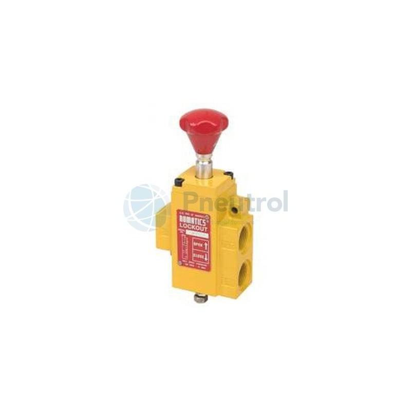 NUMATICS VL32G04Y - G1/2, Manual lockout Valve, Aluminium Alloy, Lockout Series