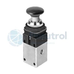 32000016 - 3/2 NC, 30mm, Mushroom Button, Impulse, Red, Series 320 - Pilot Valve For Panel Mounting