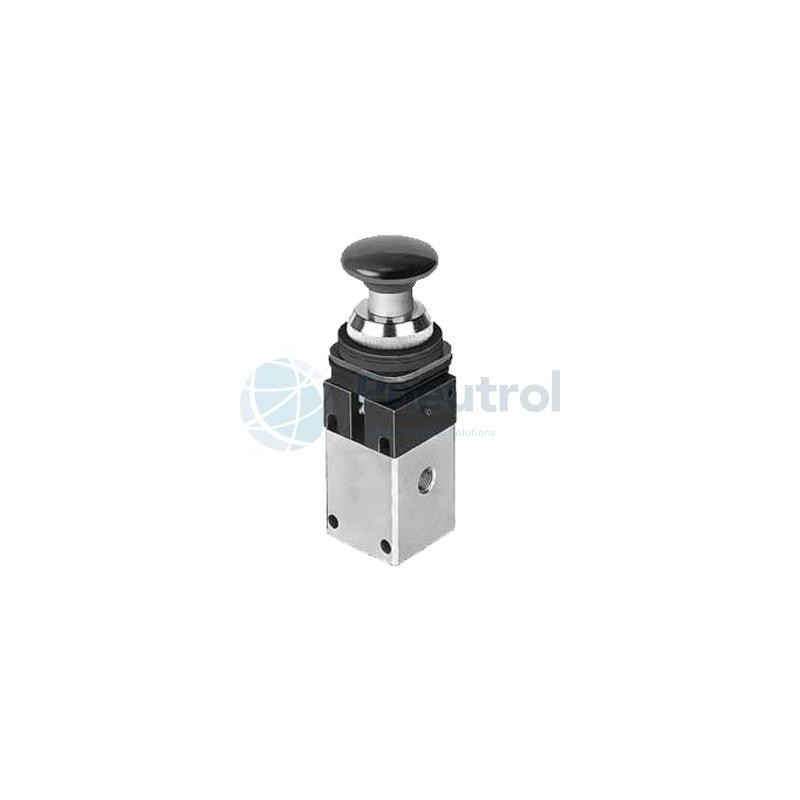 32000018 - 3/2 NC, 30mm, Switch Button, 2 Fixed Positions, Black, Series 320 - Pilot Valve For Panel Mounting