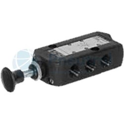 55102086 - 5/2, G1/4, Button Operated, Push-Pull, Series 551-552 - ASCO JOUCOMATIC 5/2 Hand Or Foot Valves