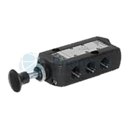 55102086 - 5/2, G1/4, Button Operated, Push-Pull, Series 551-552 - ASCO JOUCOMATIC 5/2 Hand Or Foot Valves