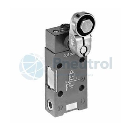 30800001 - 3/2, Rotating Head Alone, With Instant Fittings, Series 308 - ASCO 3/2 Heavy Duty Roller Pilot Valve