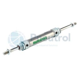 JOUCOMATIC 43500220 - 16mm Bore, 25mm Stroke, Through Rod, Single Acting, Series 435 Isoclair Round Cylinders (Type C)