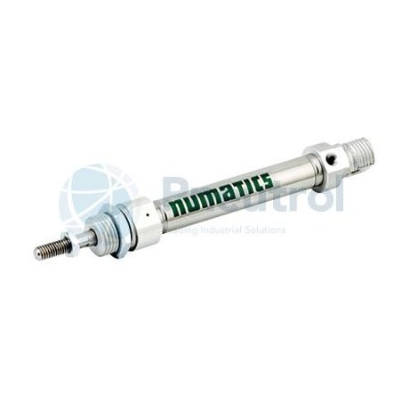 NUMATICS G435AGSN0025A00 - 8mm Bore, 25mm Stroke, M5, Double Acting, Series G435 Round Cylinders ISO6432