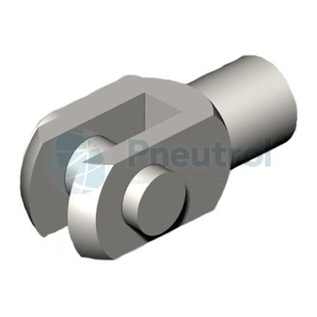 JOUCOMATIC 43400017 - 40mm Bore, Female Rod Clevis ISO 8140 AP2, Series 438 Isoclair Round Cylinder (Type CIS)