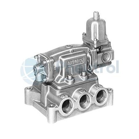 ASCO 10JSPAD4 - 1 1/4 NPTF, Solenoid Operated, Single Solenoid Pilot, Spring Return, Valve with Base, Side Ports Only, Series JS