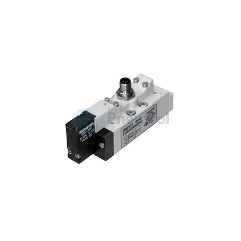 ASCO C12BB400RA26Y61 - Series C12, 5/2 Way Spool Valve, Solenoid Air Operated Return, M12 Connection