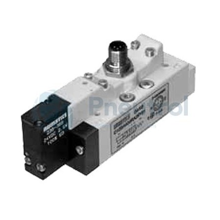 ASCO C12BB400RA26Y61 - Series C12, 5/2 Way Spool Valve, Solenoid Air Operated Return, M12 Connection