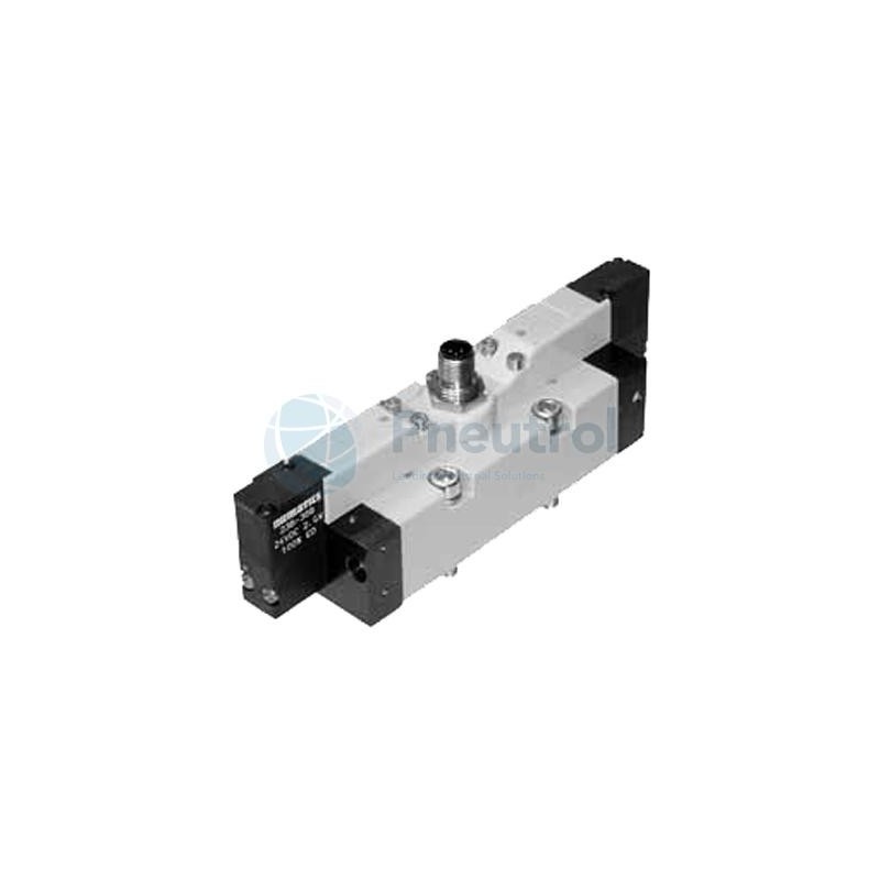 ASCO C12BB500RA26Y61 - Series C12, 5/3 Way Spool Valve, Pressure Release W3 Return, M12 Connection, Pressure Release W3