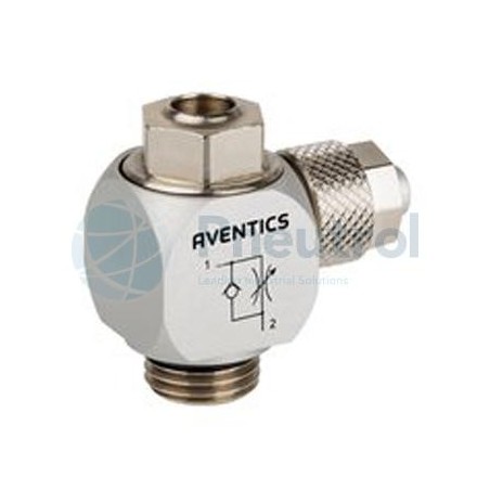 AVENTICS - 0821200117 - Check-choke valve, Series CC02-AL (THROTTLE CHECK VLV .)