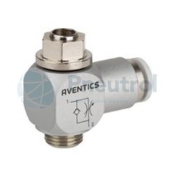 AVENTICS - 0821200236 - Check-choke valve, Series CC02-AL (THROTTLE CHECK VLV ADMISSION-G1/8-D6)