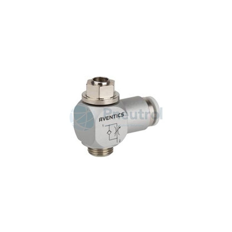 AVENTICS - 0821200236 - Check-choke valve, Series CC02-AL (THROTTLE CHECK VLV ADMISSION-G1/8-D6)