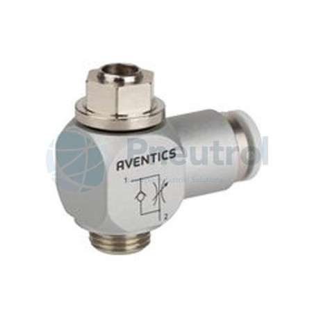 AVENTICS - 0821200236 - Check-choke valve, Series CC02-AL (THROTTLE CHECK VLV ADMISSION-G1/8-D6)