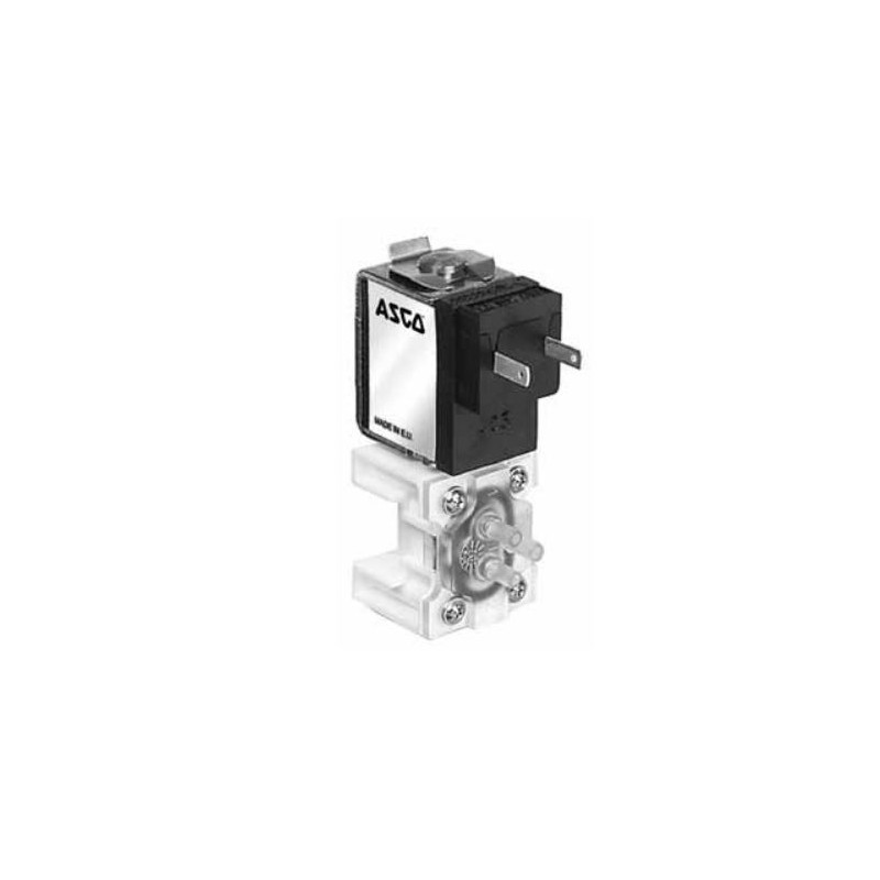 ASCO 11000006 - 24/DC - 2/2 NC, 1.5mm Orifice Size, -0.7-2 Bar, Rear Mounting, 2 Connections, Series 110 Miniature Solenoid Valv