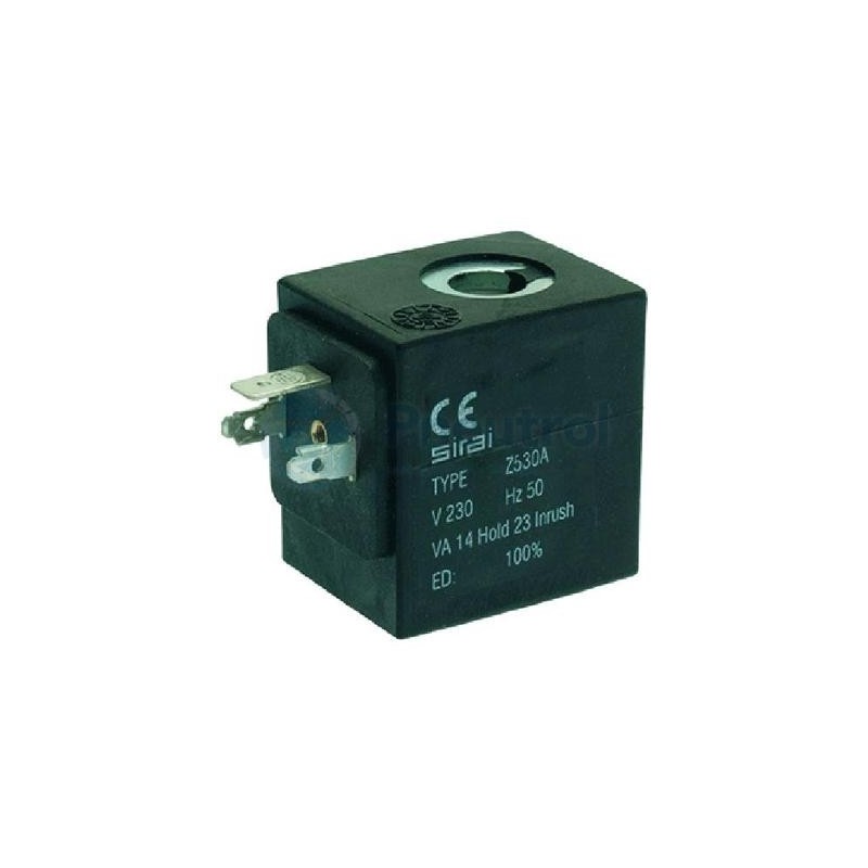 SIRAI Z530A.110/50-120/60 - 9W, PET, IP65, With Plug Connector, Replacement Coil for Sirai Solenoid Valves