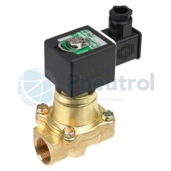 ASCO SCE222F003LT.115/50 - G3/4, Orifice Size 19mm, Brass Body, Series 222LT Pilot Operated Hung Piston Cryogenic Solenoid Valve