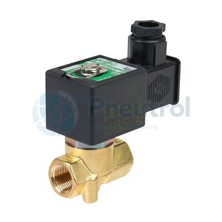 ASCO E262K114S1TD0F8 - G1/4, Orifice Size 5.6mm, 230V/50Hz Brass Body, Series 262 Direct Operated Cryogenic Solenoid Valves