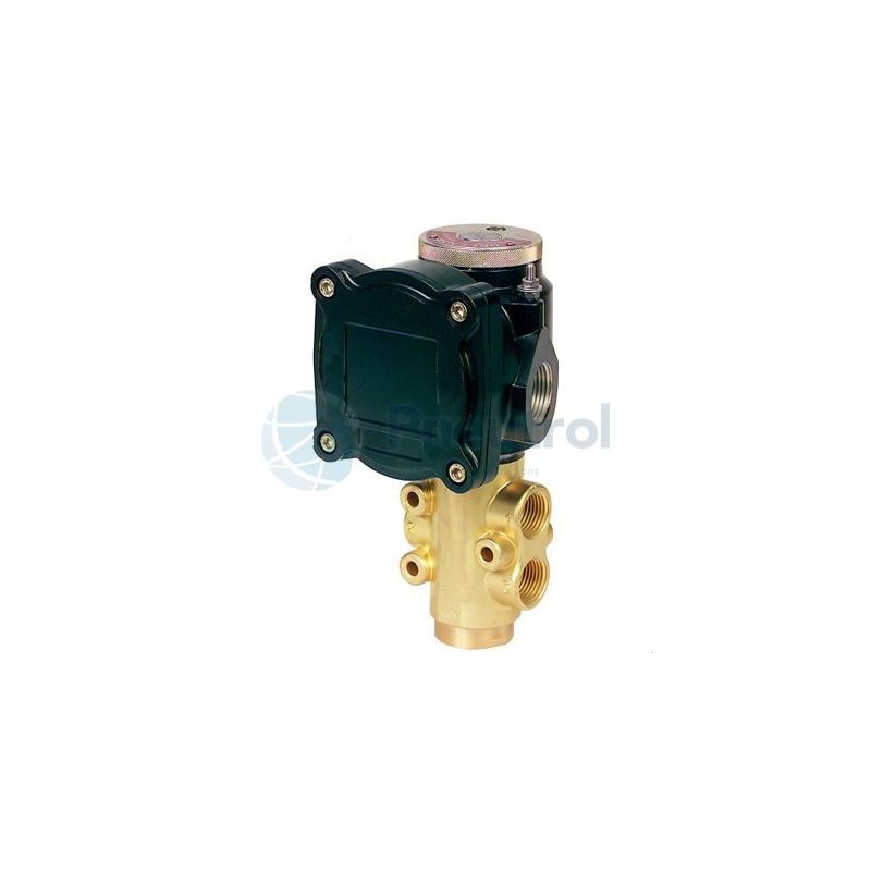 ASCO 12600015.220/60 - NPT1/2, Universal, Brass, Flameproof Poppet Valve With Manual Operator