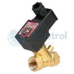 ASCO EGSCE030A016.110/50 - 2/2 NC, G1/2, Orifice Size 11mm, Series 030 Direct Operated Brass Low Pressure Gas Solenoid Valves