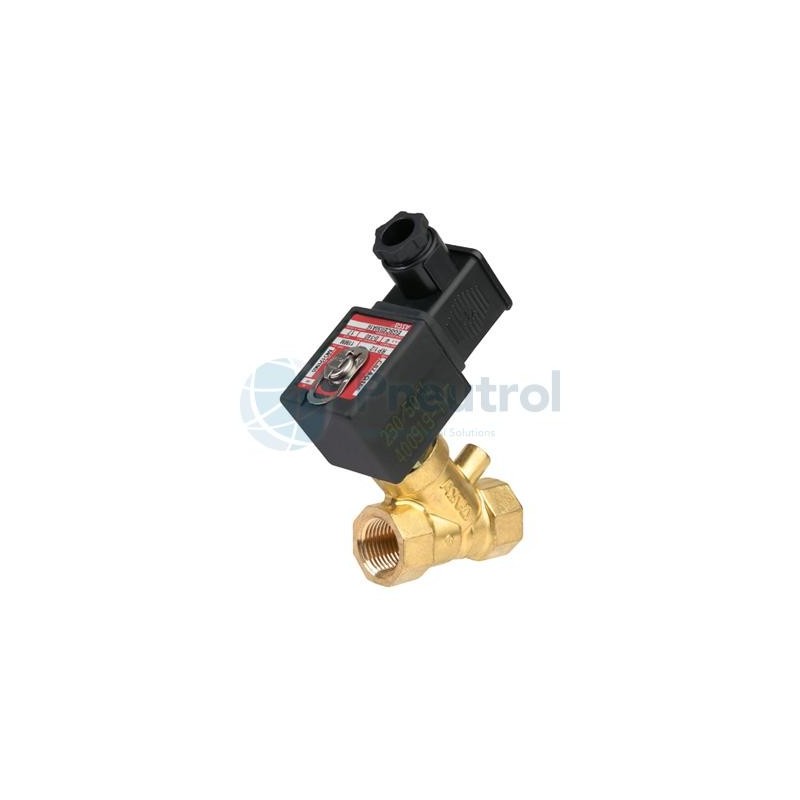 ASCO EGSCE030A016.110/50 - 2/2 NC, G1/2, Orifice Size 11mm, Series 030 Direct Operated Brass Low Pressure Gas Solenoid Valves