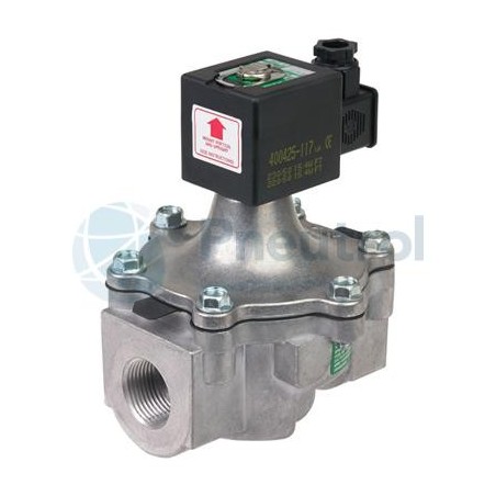 ASCO SCE215B060V - G1 1/4, NC, FPM, Aluminium Body, Series 215 Solenoid Valves Pilot Operated Hung Diaphragm Gaseous Fluids