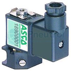 ASCO 18900001 - 3/2 NC, Pad Mounted, with Maintained Manual Operator DIN Connector